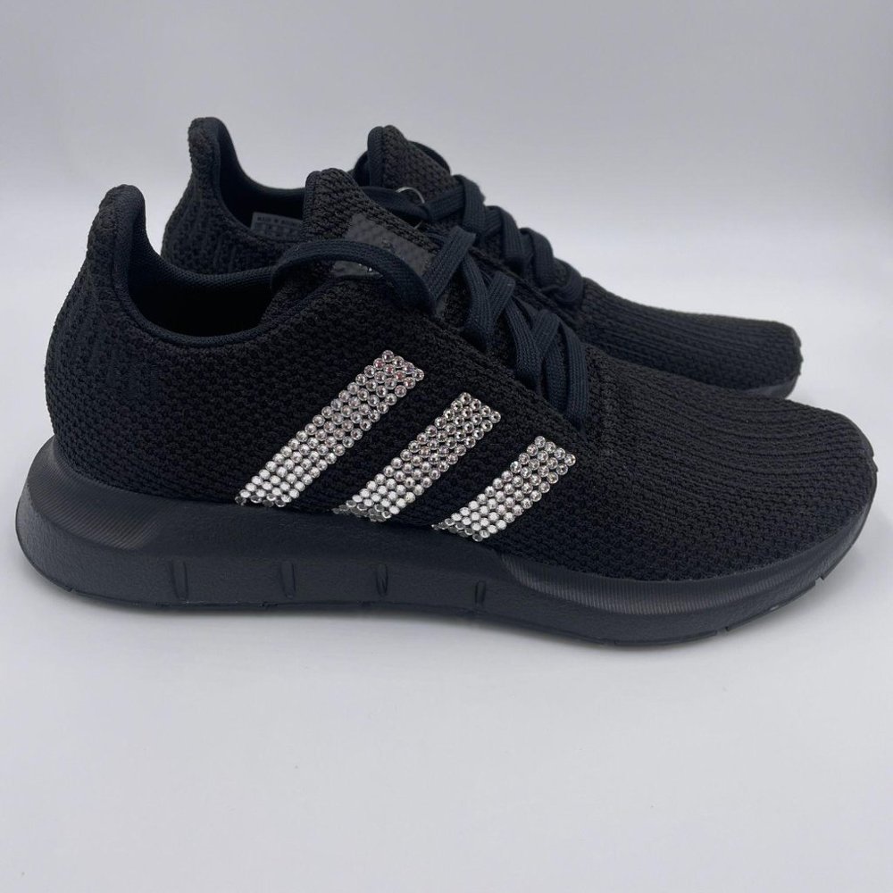 Swarovski Adidas Swift Run Black Womens Shoes - Picture 4 of 10